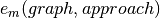 e_m (graph, approach)